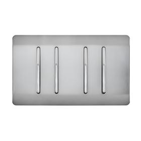 ART-SS9999BS  4 Gang 4x3 Way Intermediate Brushed Steel